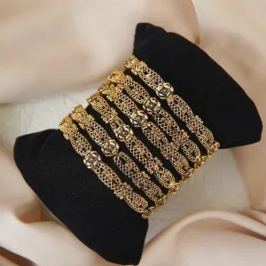 Antique Gold 6 Pieces Kangan Set