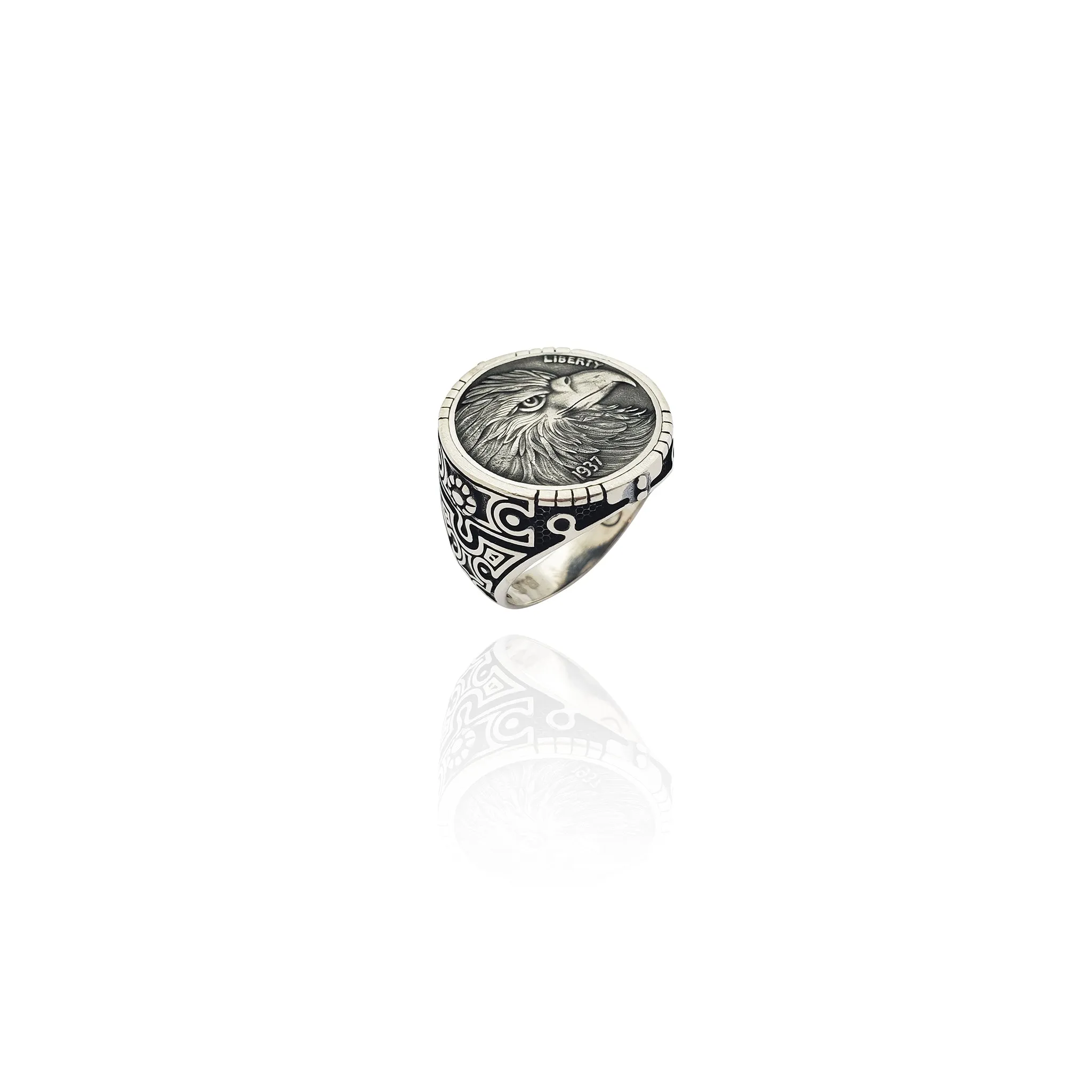 Antique Liberty Eagle Ring (Silver)