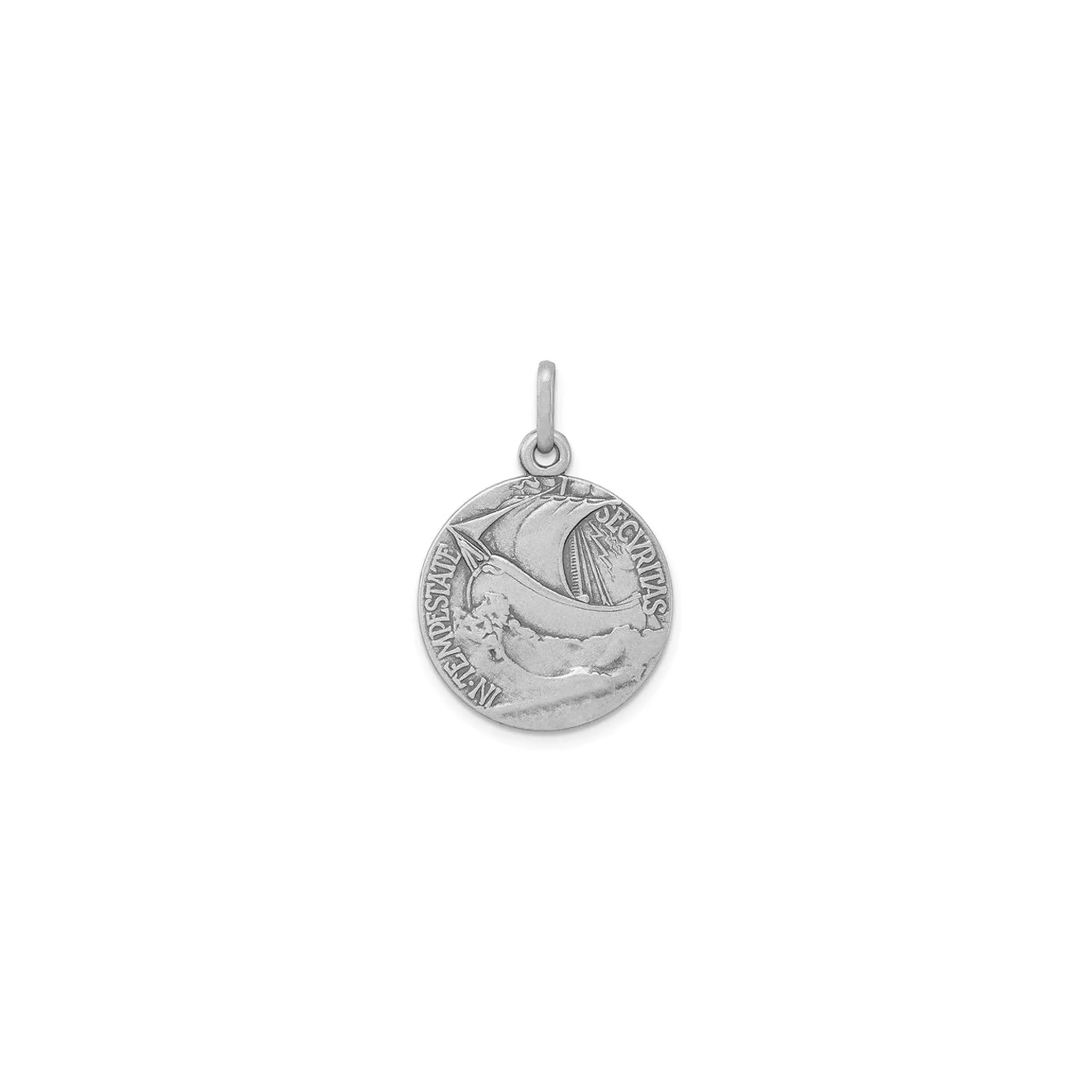 Antique Reversible Saint George Medallion Charm (Silver)