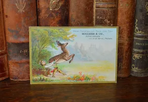 Antique Victorian Christmas Advertising Trade Card Sollers Fine Shoes