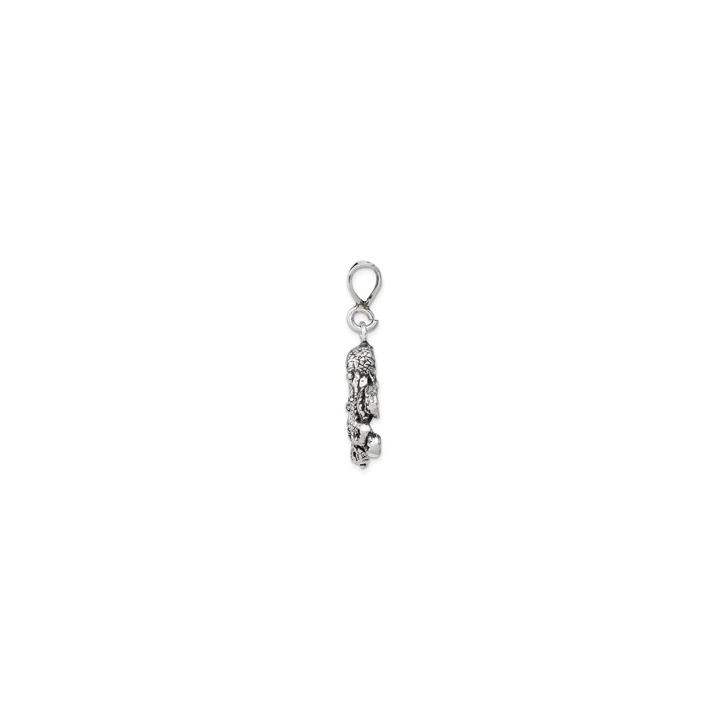 Antiqued Octopus Pendant (Silver)