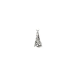 Antiqued Oil Derrick Pendant (Silver)