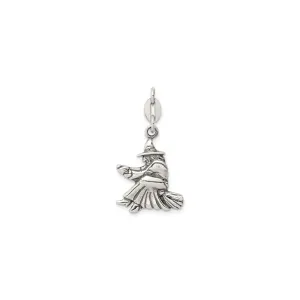 Antiqued Witch Pendant (Silver)