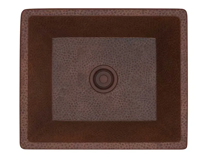 Anzzi Attica 19 in. Handmade Vessel Sink in Hammered Antique Copper