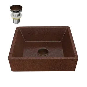 Anzzi Attica 19 in. Handmade Vessel Sink in Hammered Antique Copper