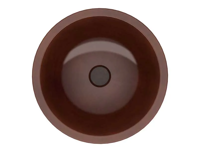 Anzzi Pisces 16 in. Handmade Vessel Sink in Polished Antique Copper with Floral Design Exterior