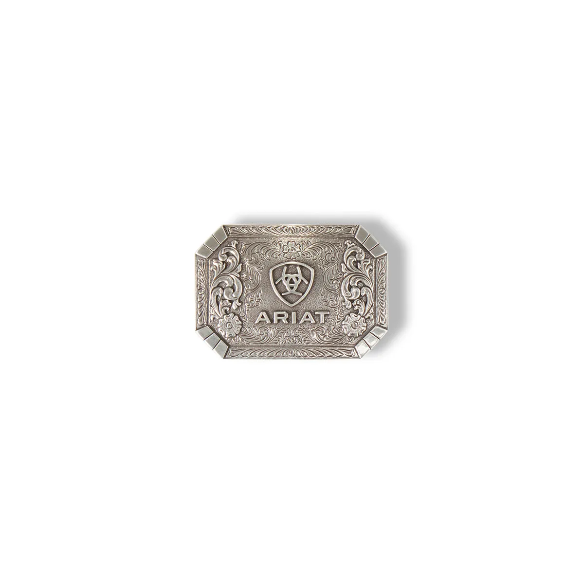 Ariat Logo Rectangle Floral Buckle