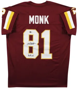 Art Monk "HOF 08" Authentic Signed Maroon Pro Style Jersey BAS Witnessed