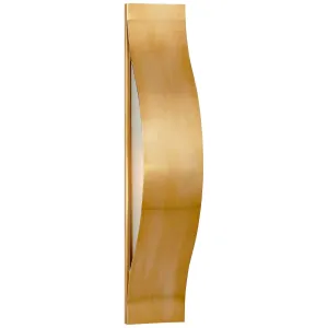Avant Medium Linear Sconce in Antique-Burnished Brass with Frosted Glass