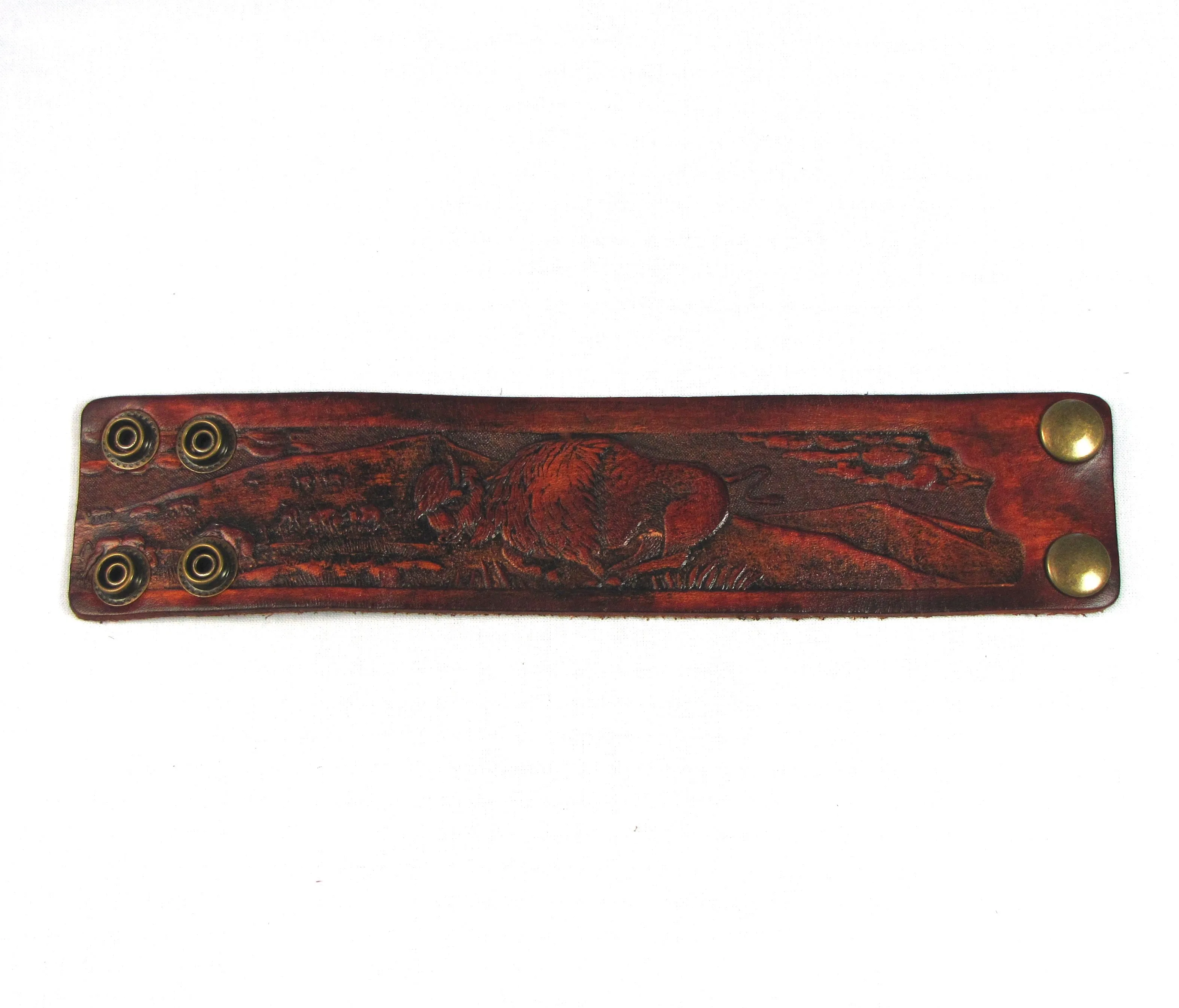 AW2-BU  Antique Finish Wristband- Buffalo