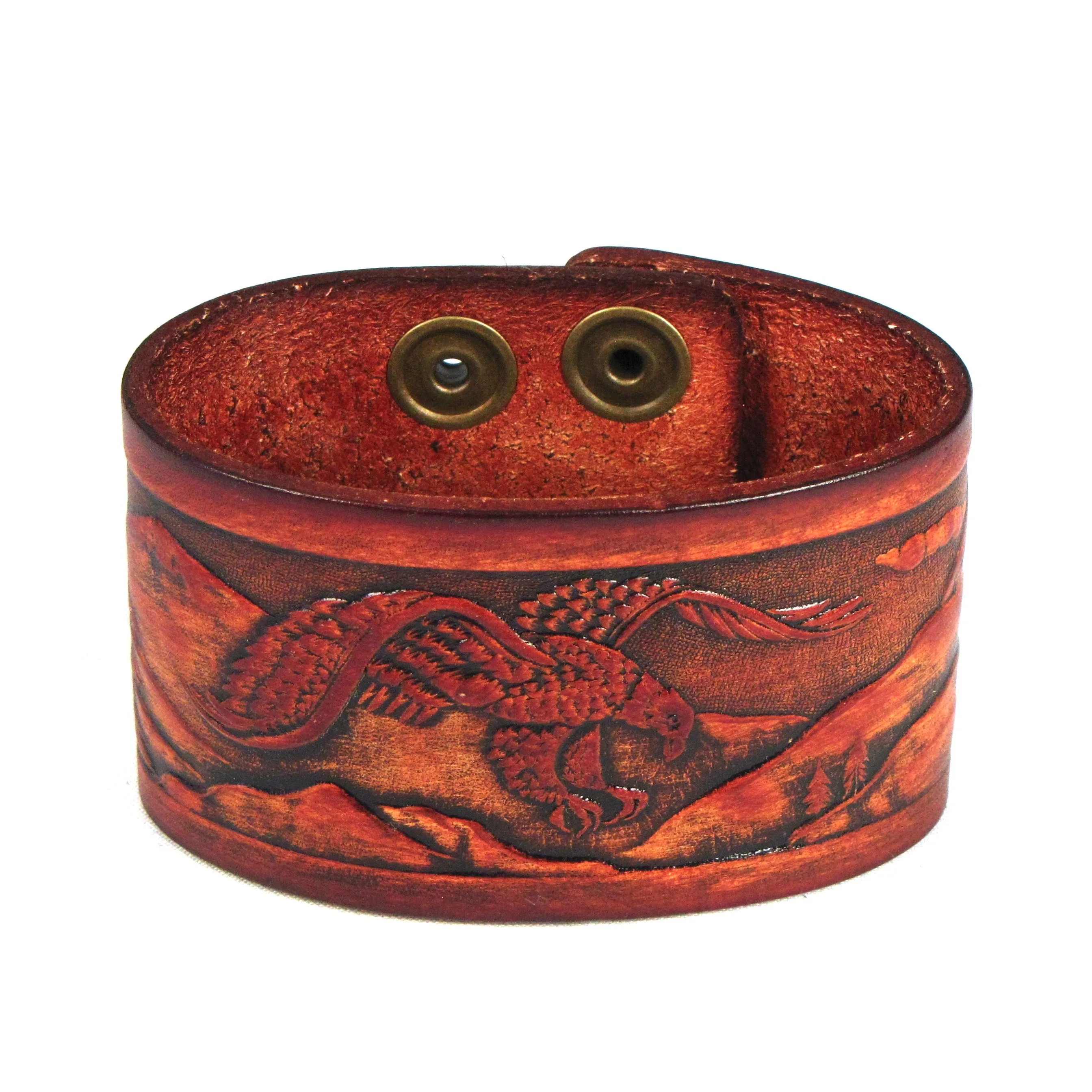AW2-EA  Antique Finish Wristband- Eagle