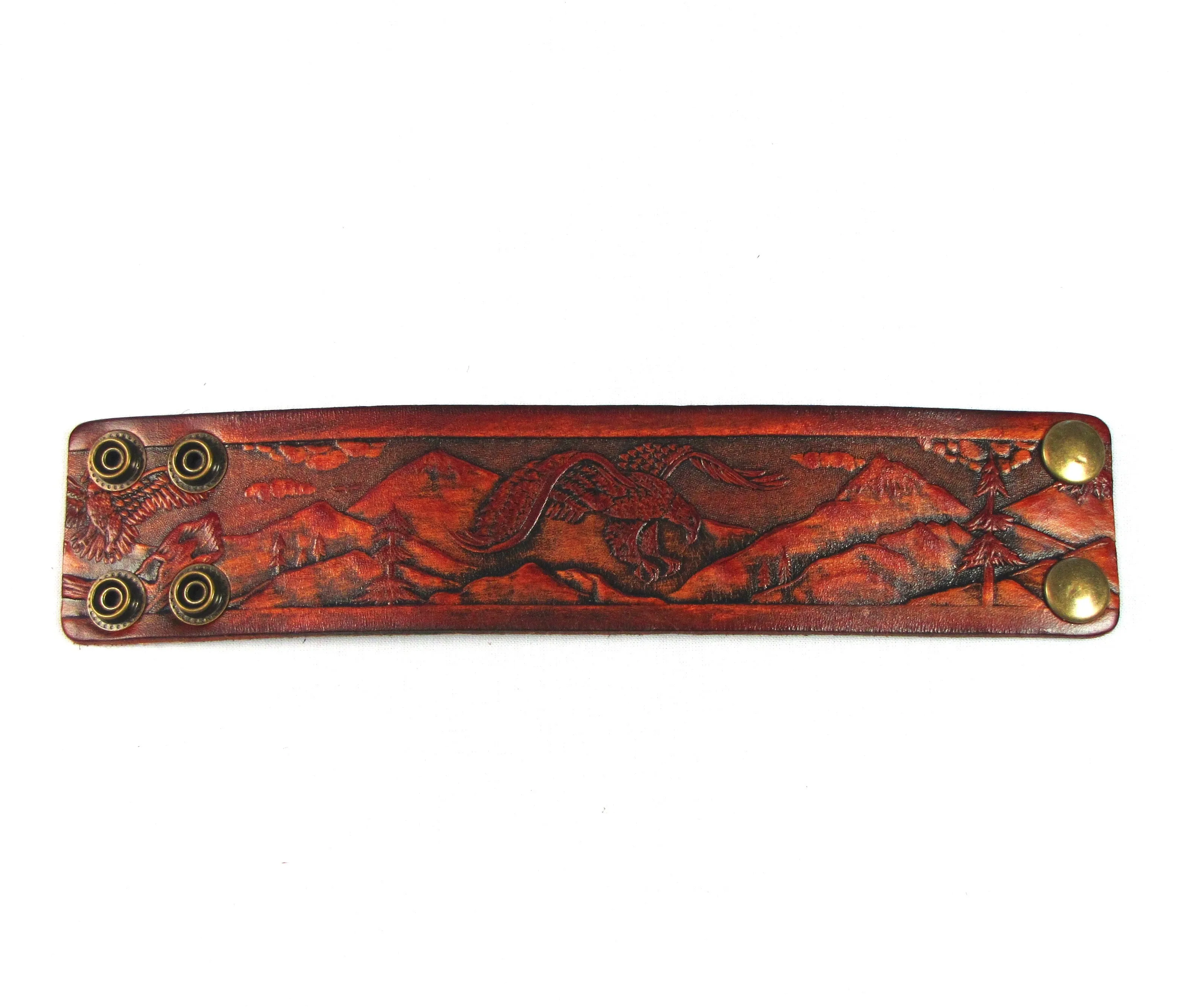 AW2-EA  Antique Finish Wristband- Eagle
