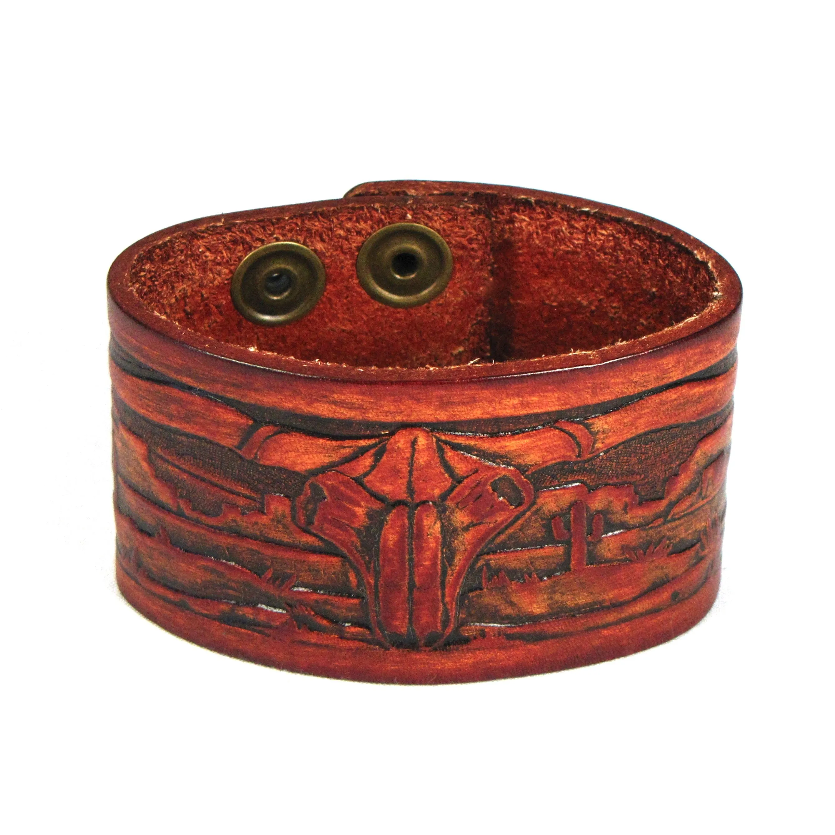AW2-LH  Antique Finish Wristband- Longhorn