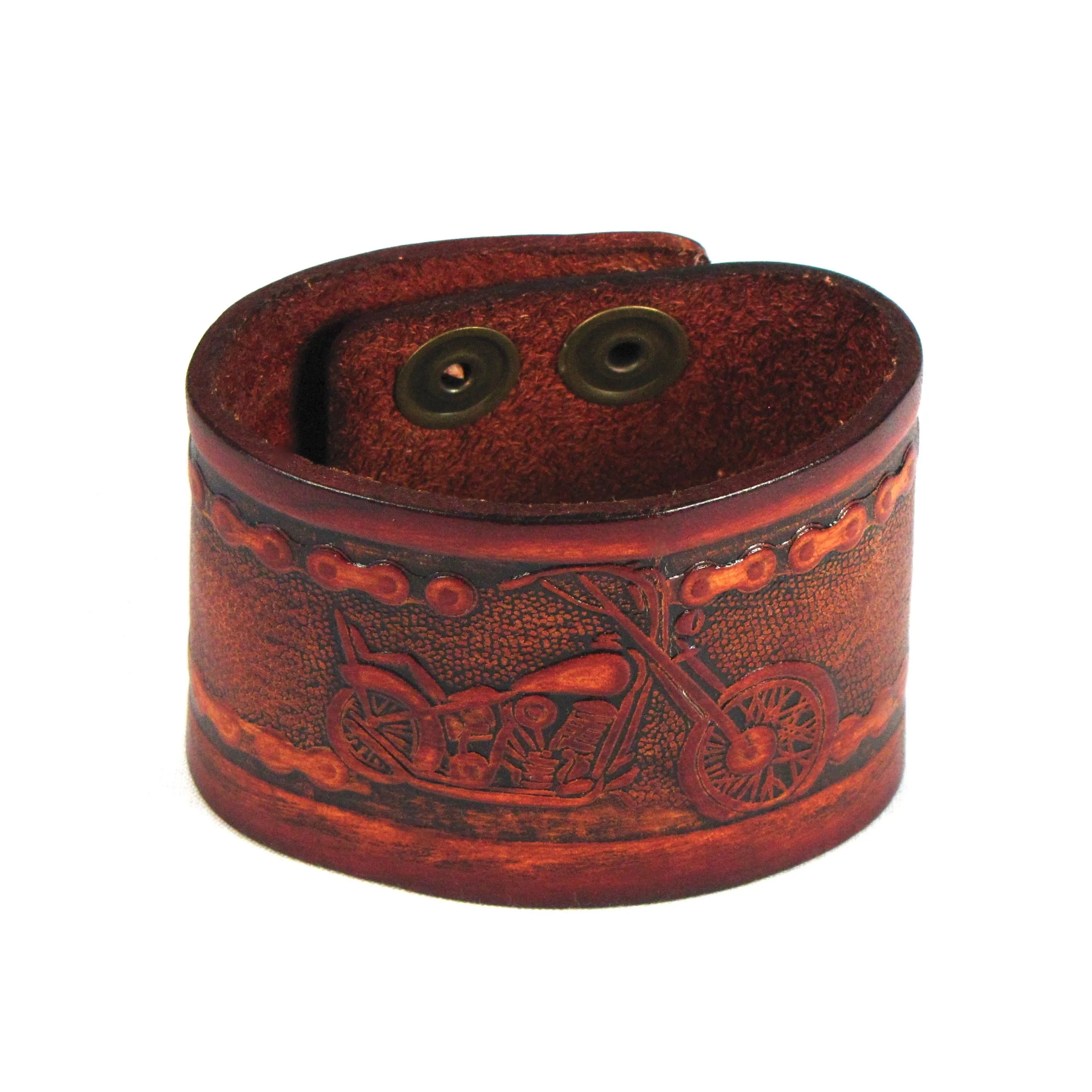 AW2-MC  Antique Finish Wristband- Motorcycle