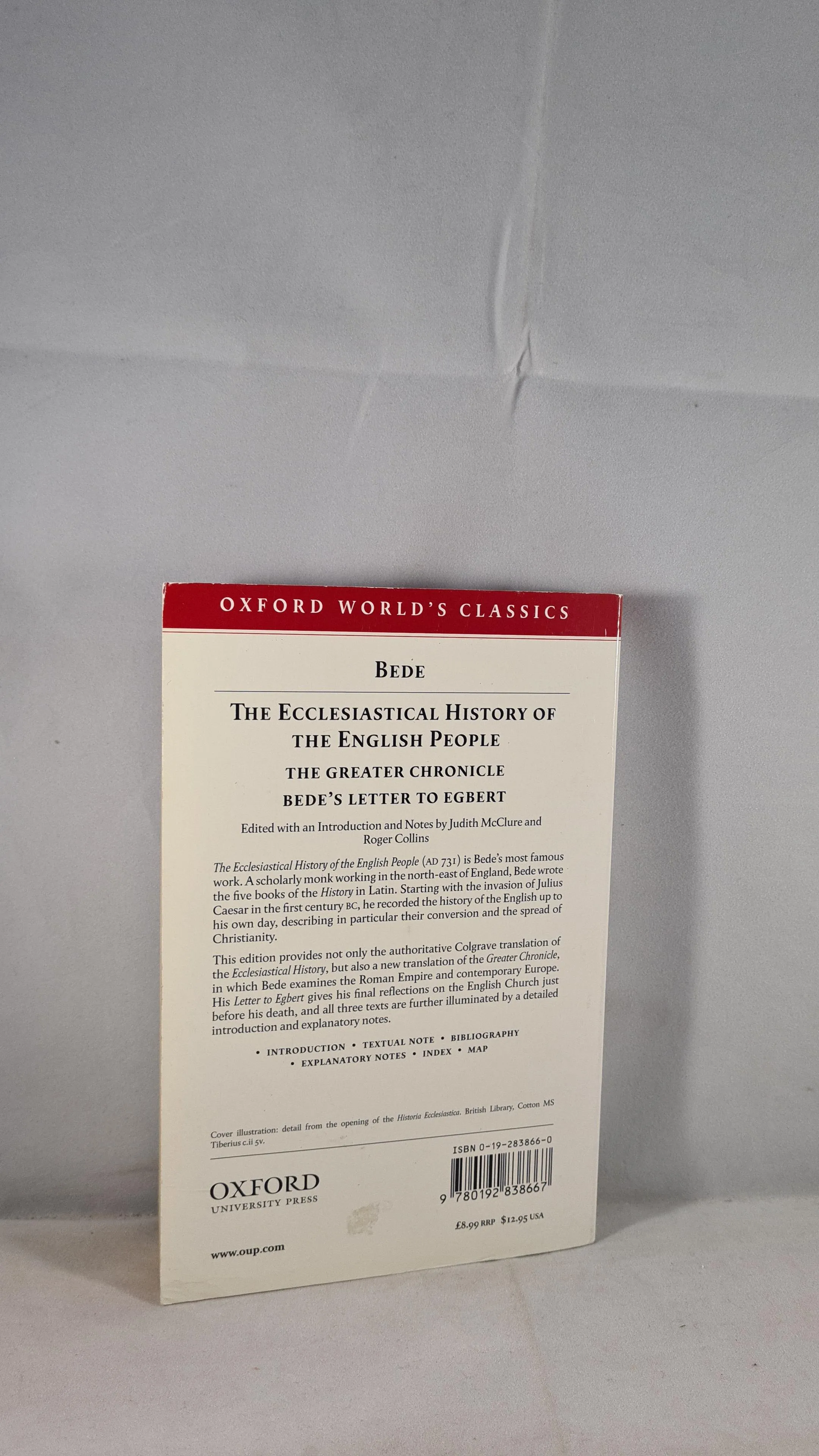 Bede The Ecclesiastical History of The English People, Oxford, 1999, Paperbacks