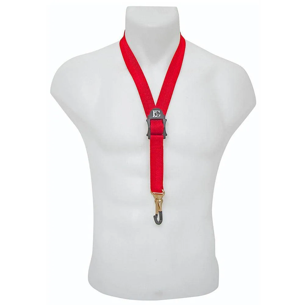 BG Standard Neck Strap Alto Tenor Red Coated Metal Hook