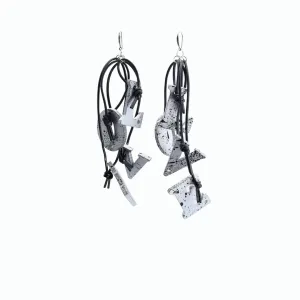 Big LOVE Leatherette Earrings - White
