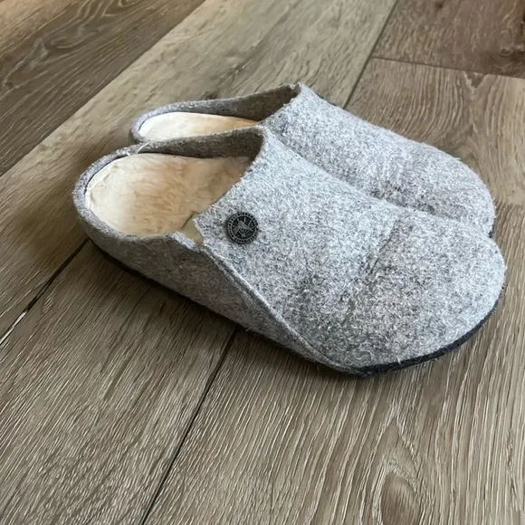 Birkenstock Zermatt Shearling Slipper Shoes Gray Kids