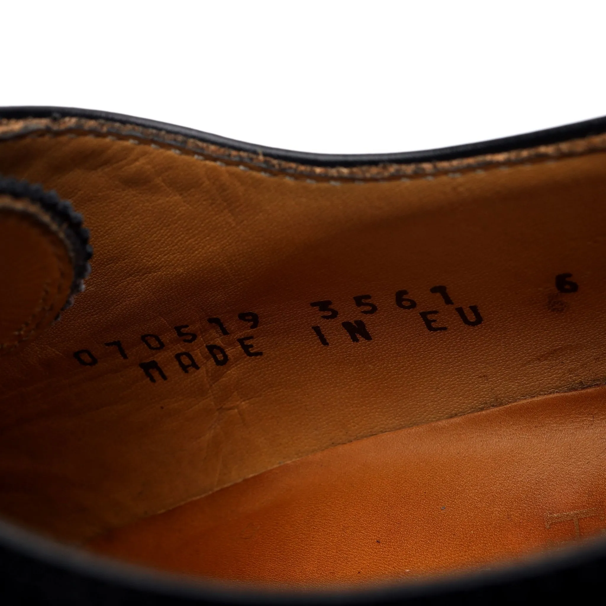 Black Leather Oxford Brogues UK 6 F