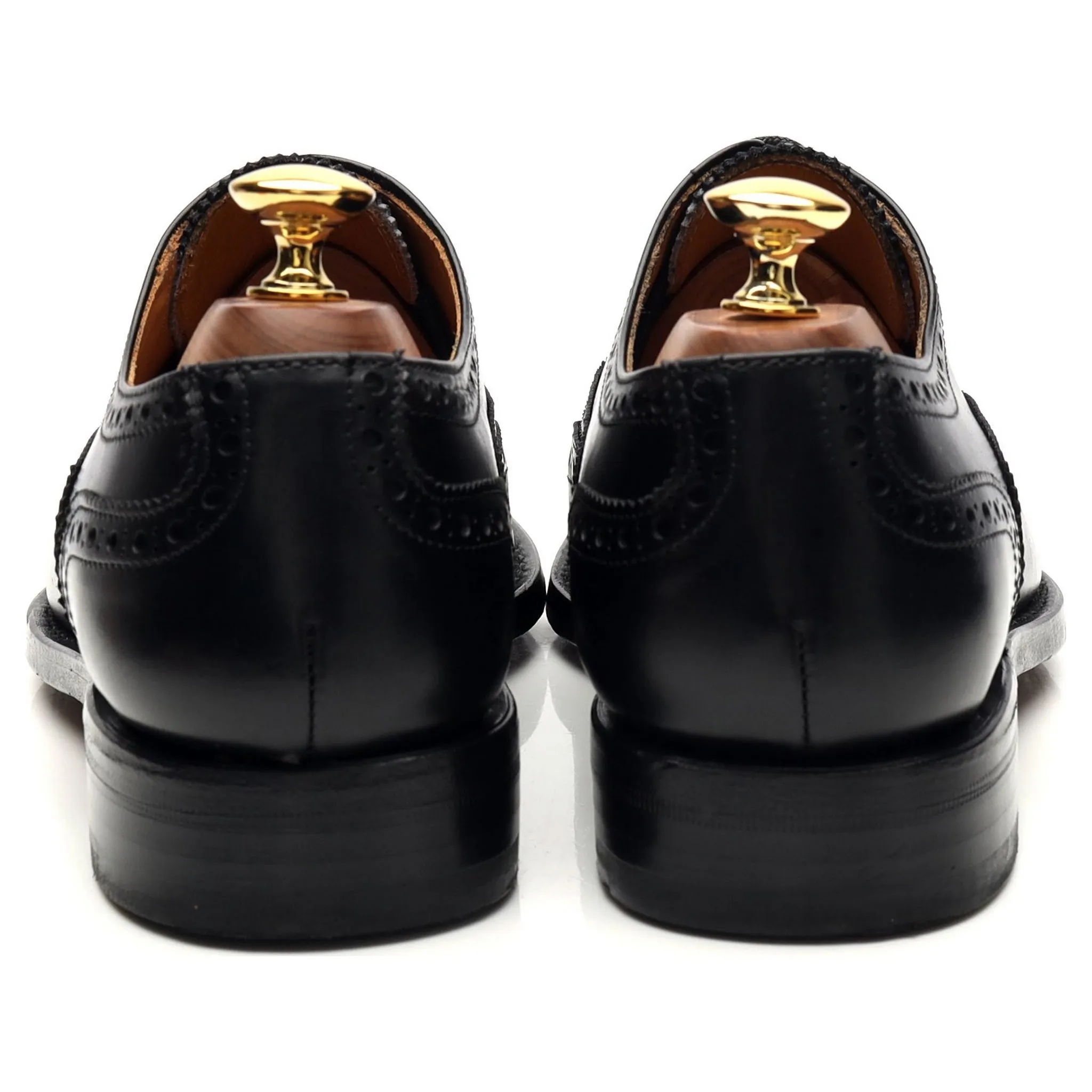 Black Leather Oxford Brogues UK 6 F