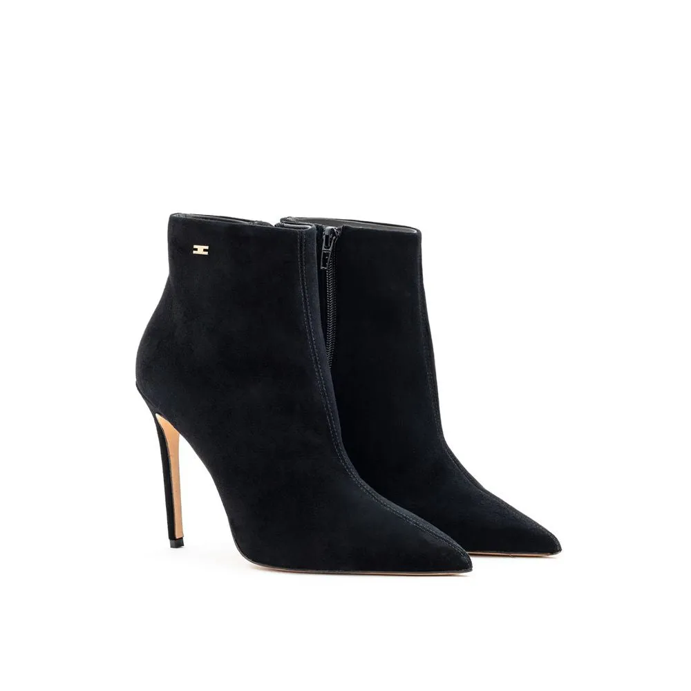 Black Suede Leather Boot