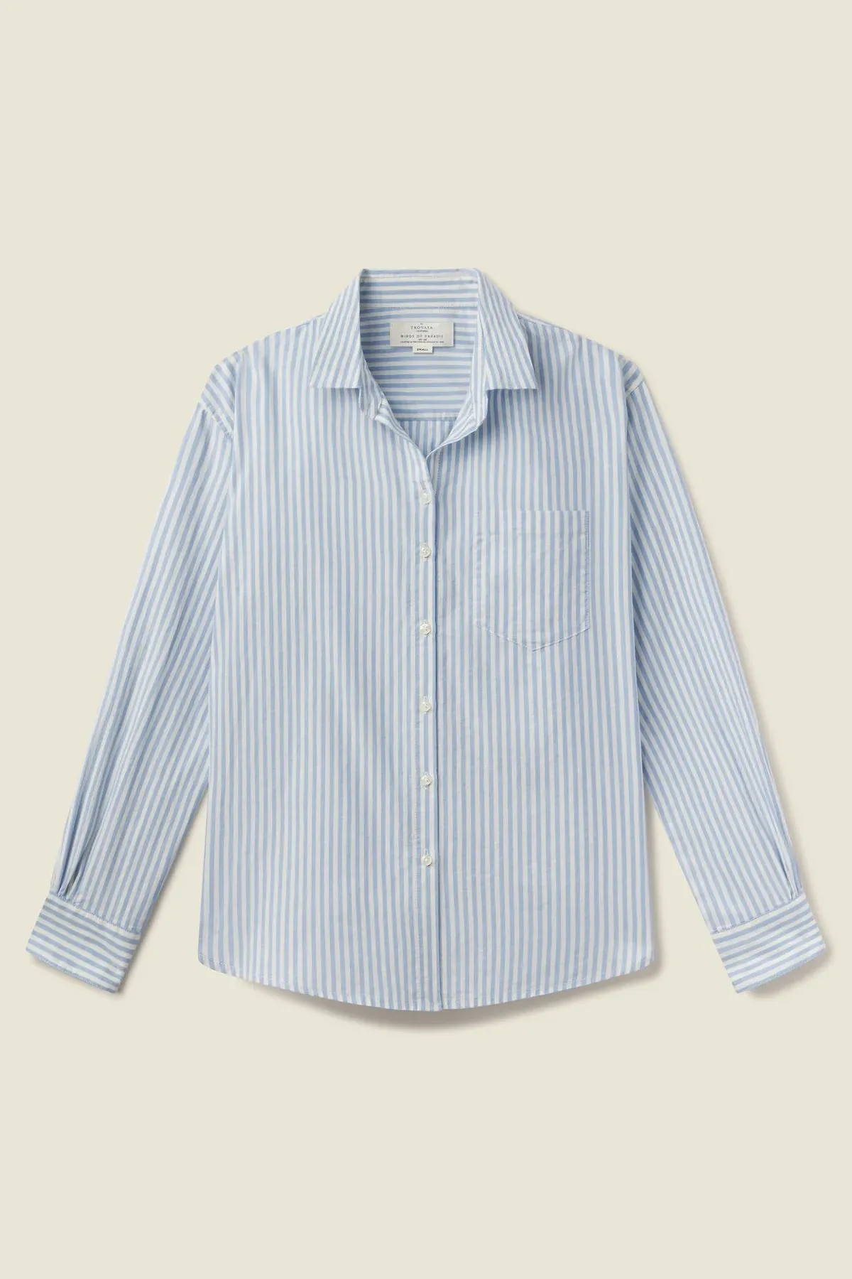 Blake Oversized Shirt in Blue Oxford Stripe