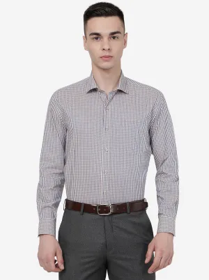 Blue Checked Regular Fit Formal Shirt | JadeBlue