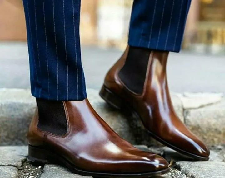 Brand New Men's Chelsea Boot Genuine Calf Bottom Shoes -JonasParamount