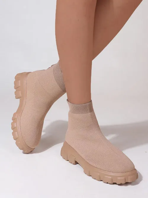 Brand Women Ankle Boots Lightweight Casual Shoes for Women Wedge