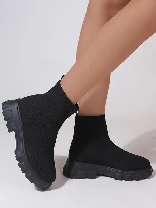 Brand Women Ankle Boots Lightweight Casual Shoes for Women Wedge