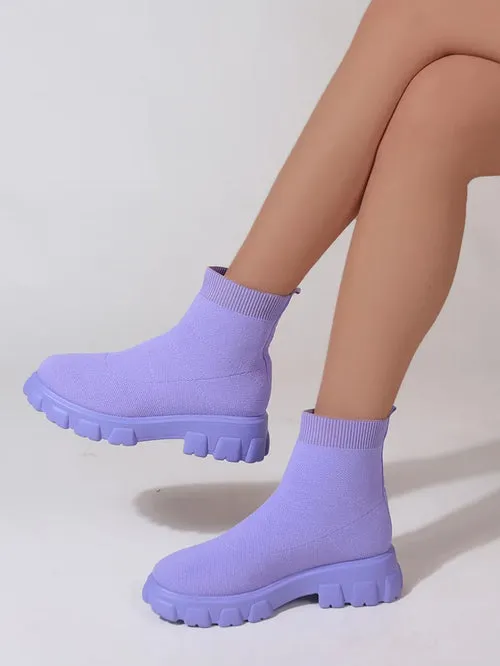Brand Women Ankle Boots Lightweight Casual Shoes for Women Wedge