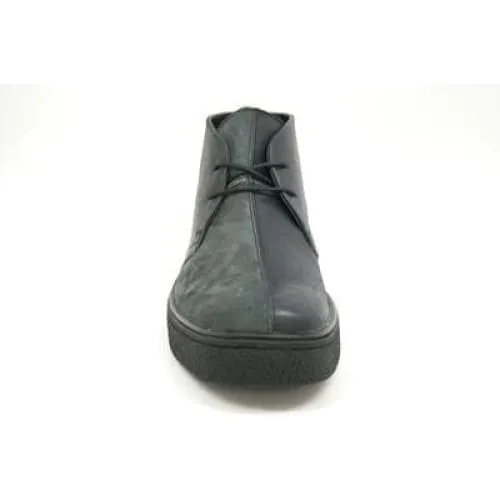 British Walkers Playboy Men's Black and Grey Leather Ankle Boots