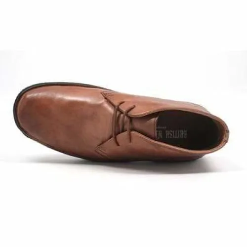 British Walkers Playboy Men's Light Brown Leather Ankle Boots