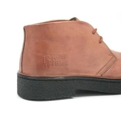 British Walkers Playboy Men's Light Brown Leather Ankle Boots