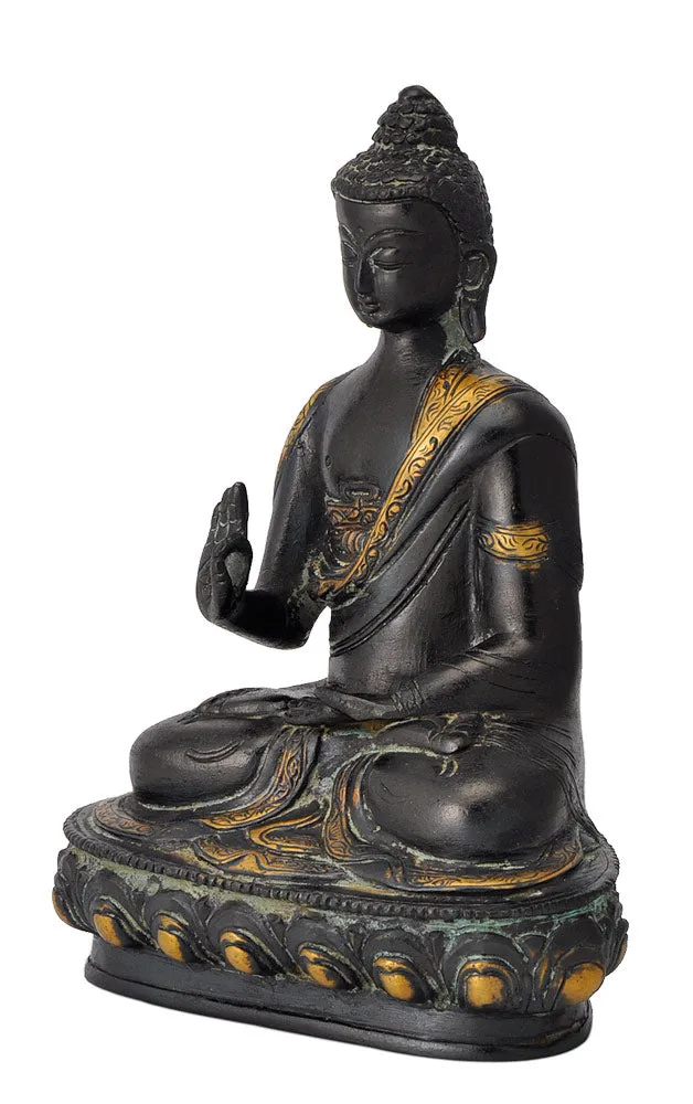 Buddha Brass Statue in Antique Finish