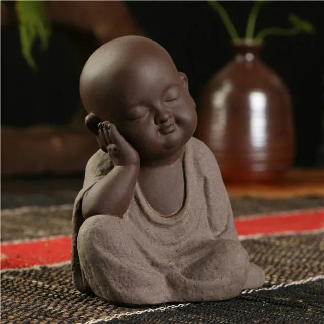 Buddha statues small monk