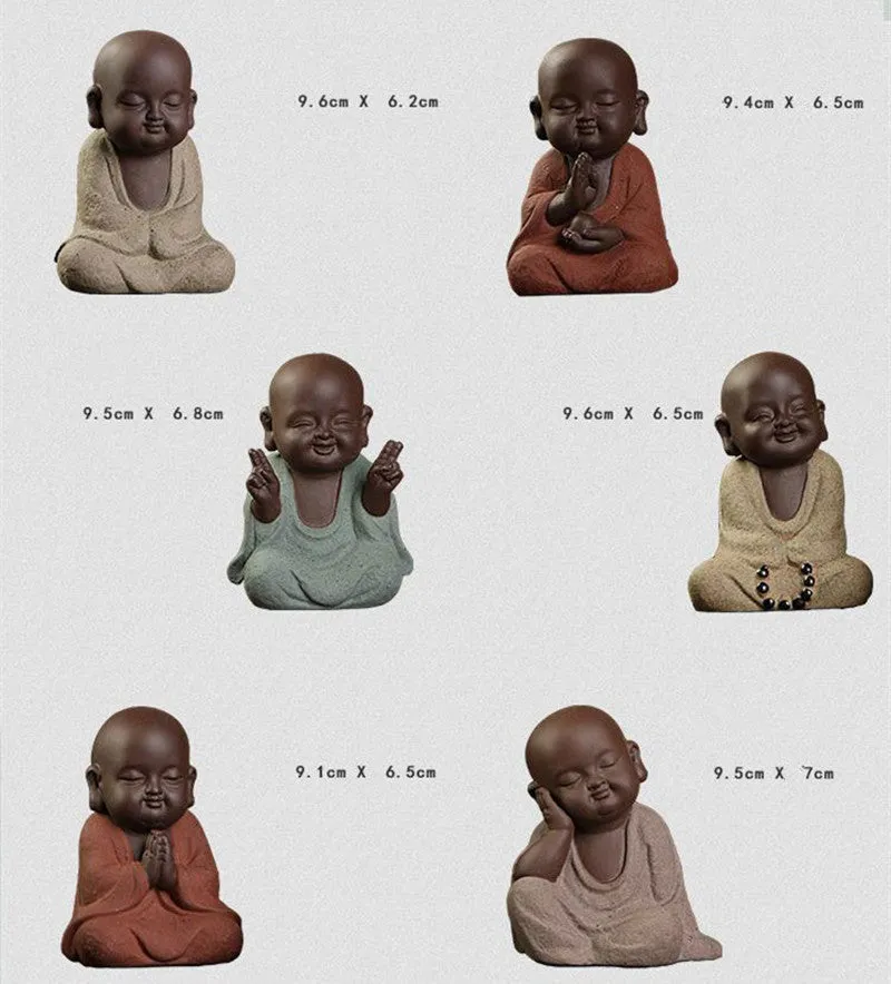 Buddha statues small monk