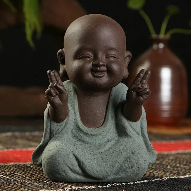 Buddha statues small monk