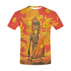 Burning Monk Men's Crew Neck T-shirt