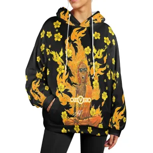 Burning Monk Women's Flannel Hoodie