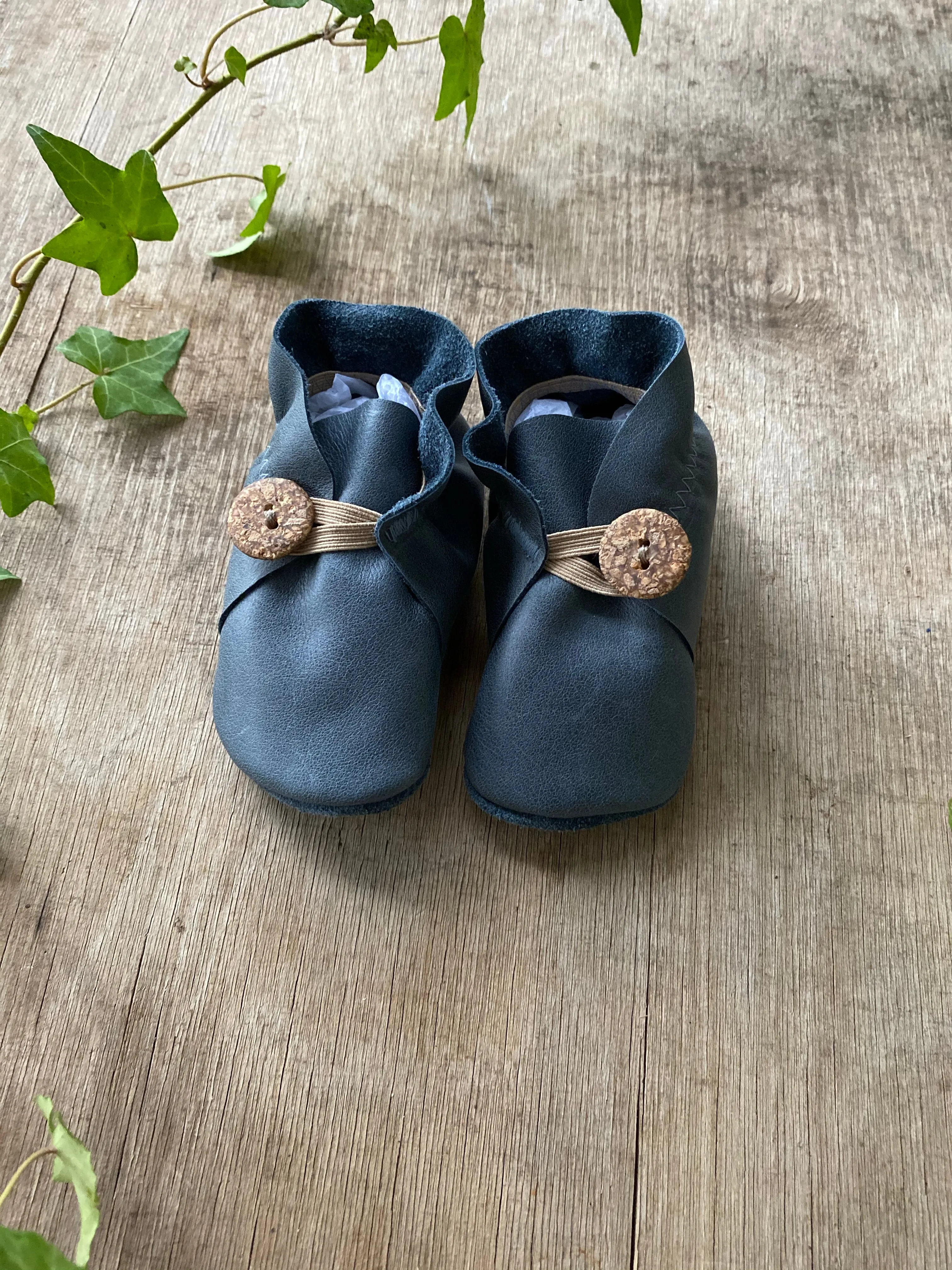 Button Bootie - Mid Denim Blue (Not Navy)