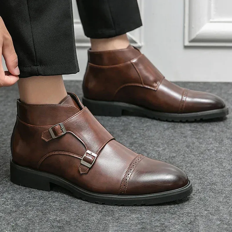 Cade | Double-Monk Strap Boots