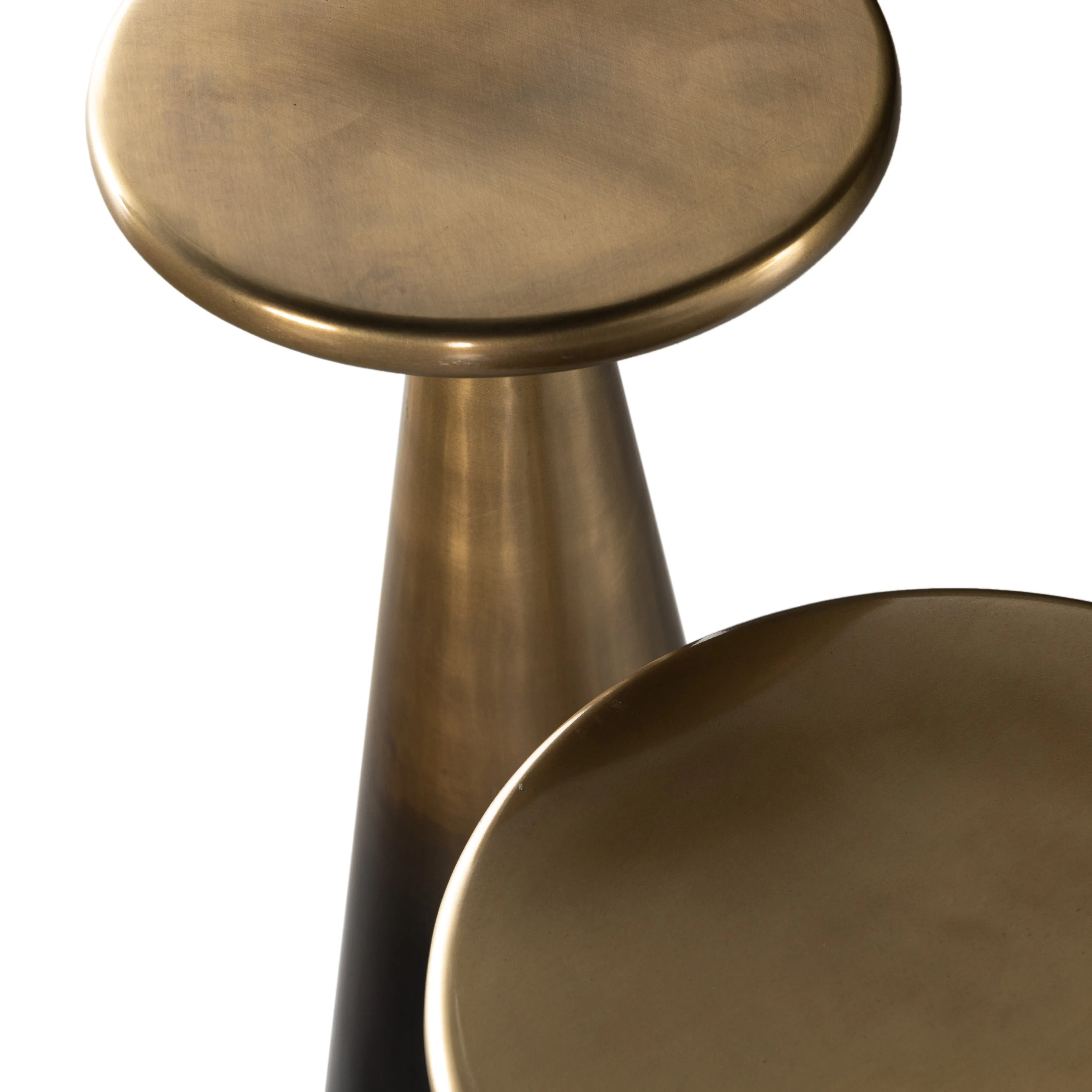 Cameron Accent Tables, Set Of 2-Brass