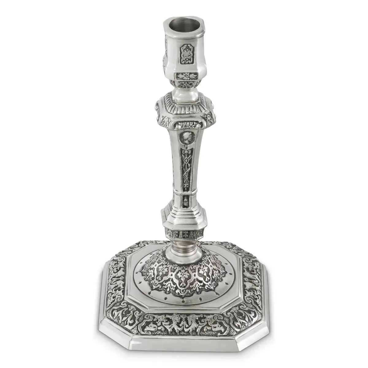Candle Holder Berain - Antique Silver Finish