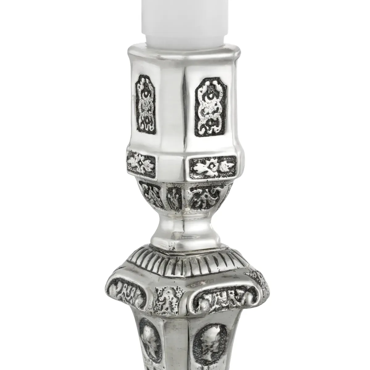 Candle Holder Berain - Antique Silver Finish