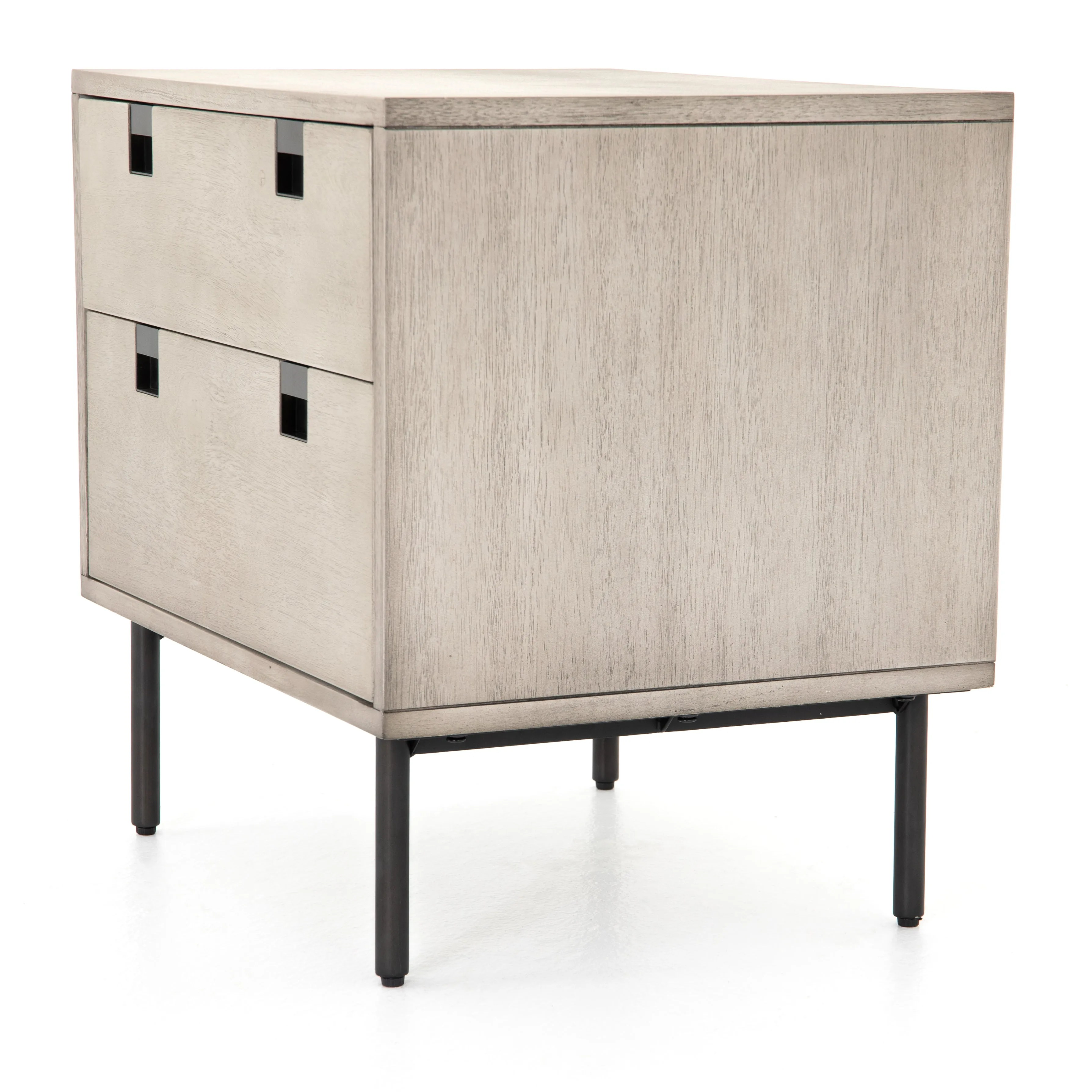Carly 2 Drawer Nightstand-Grey Wash