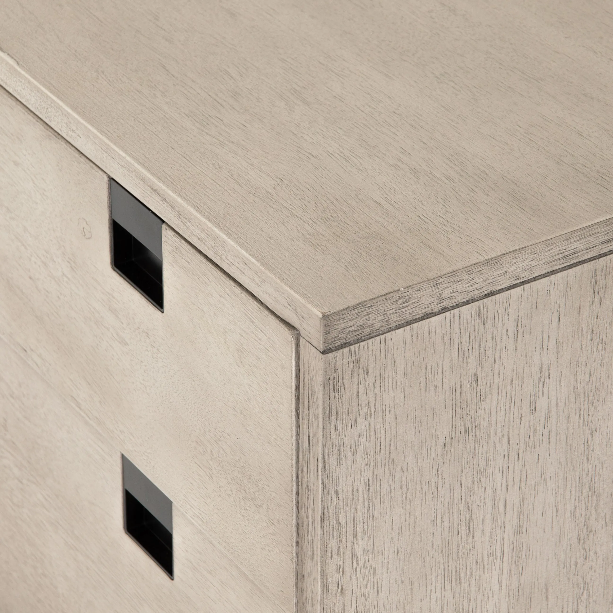 Carly 2 Drawer Nightstand-Grey Wash