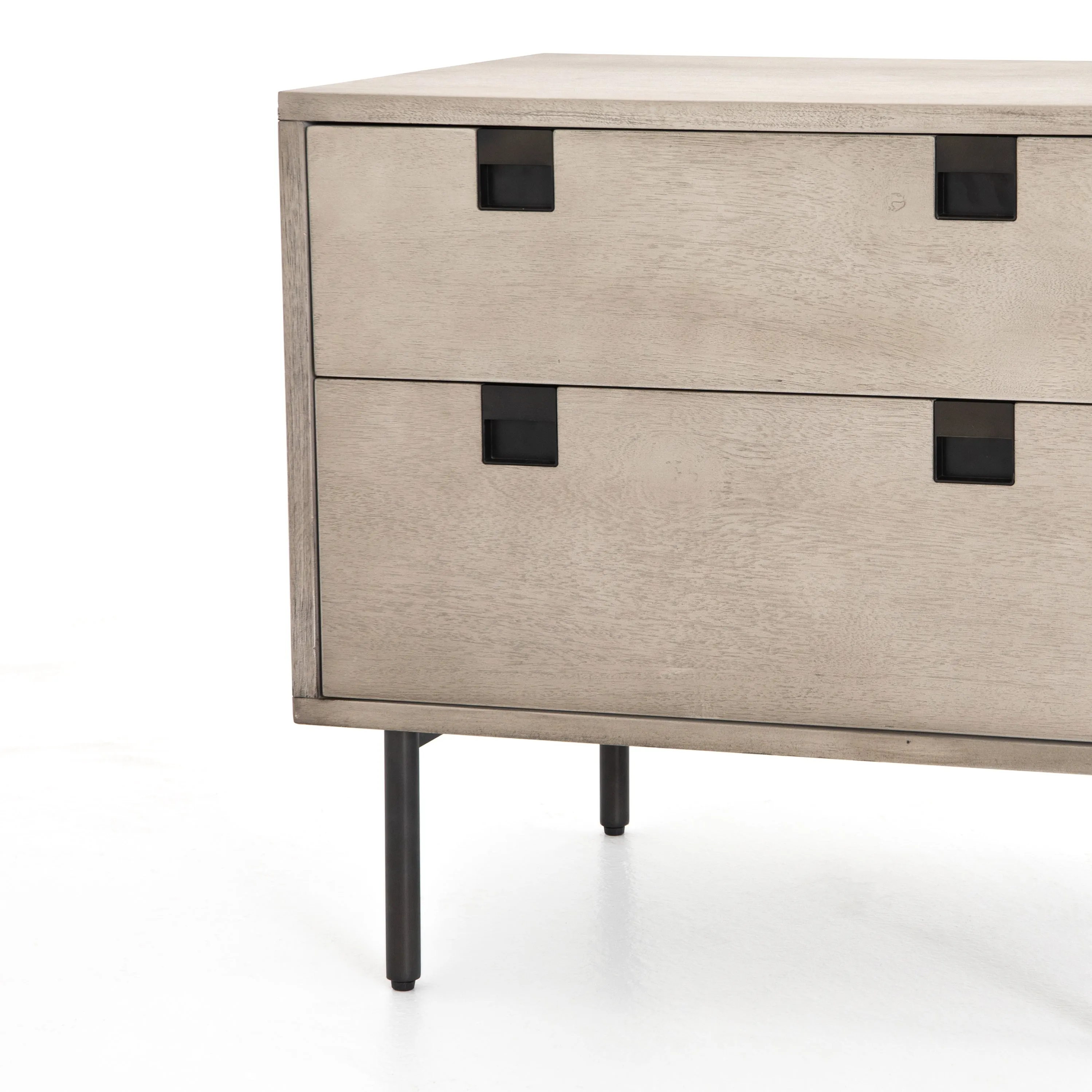 Carly 2 Drawer Nightstand-Grey Wash