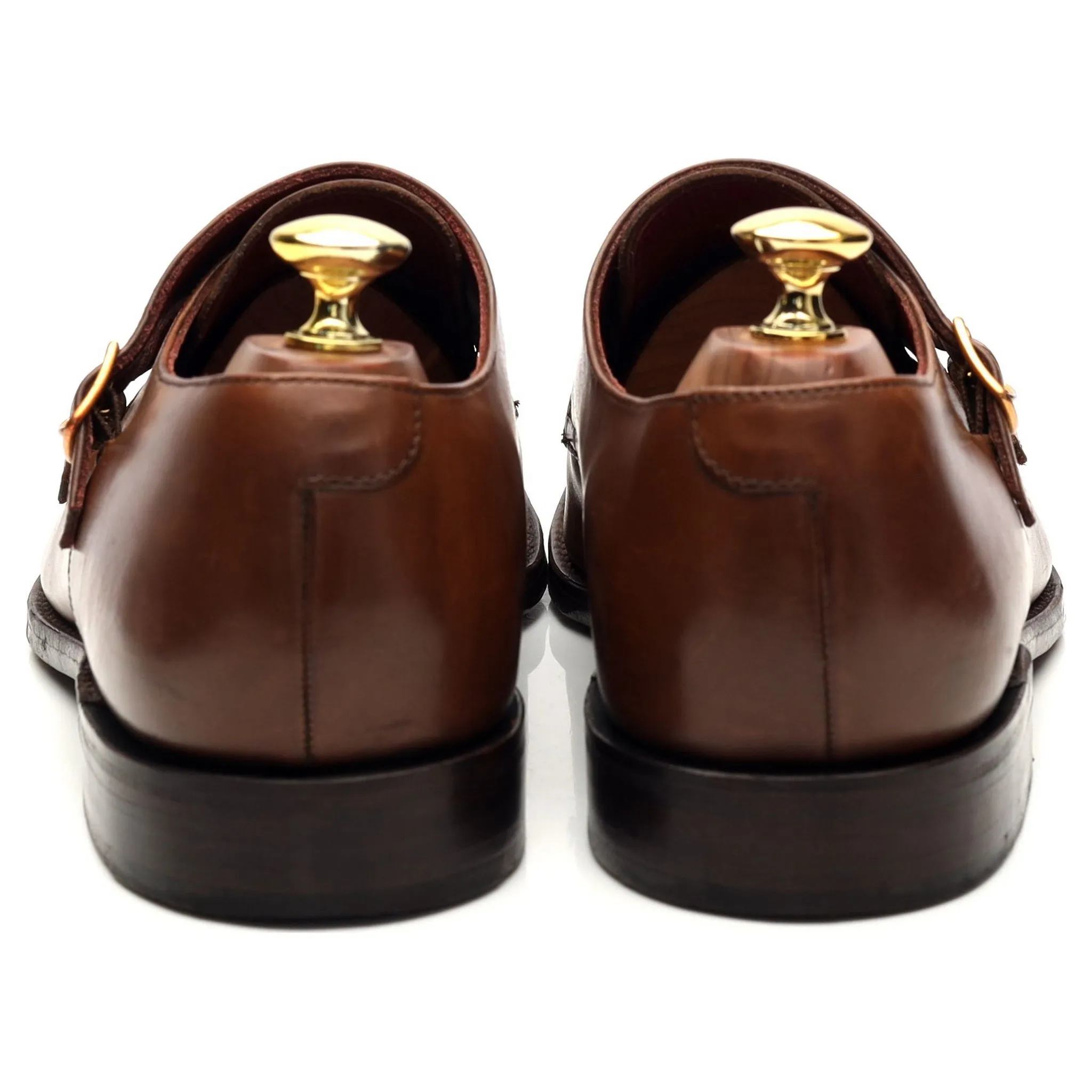 Charles Tyrwhitt Brown Leather Double Monk Strap UK 8.5