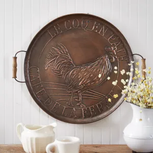 Charming Copper Rooster Tray for Your Farmhouse Wall